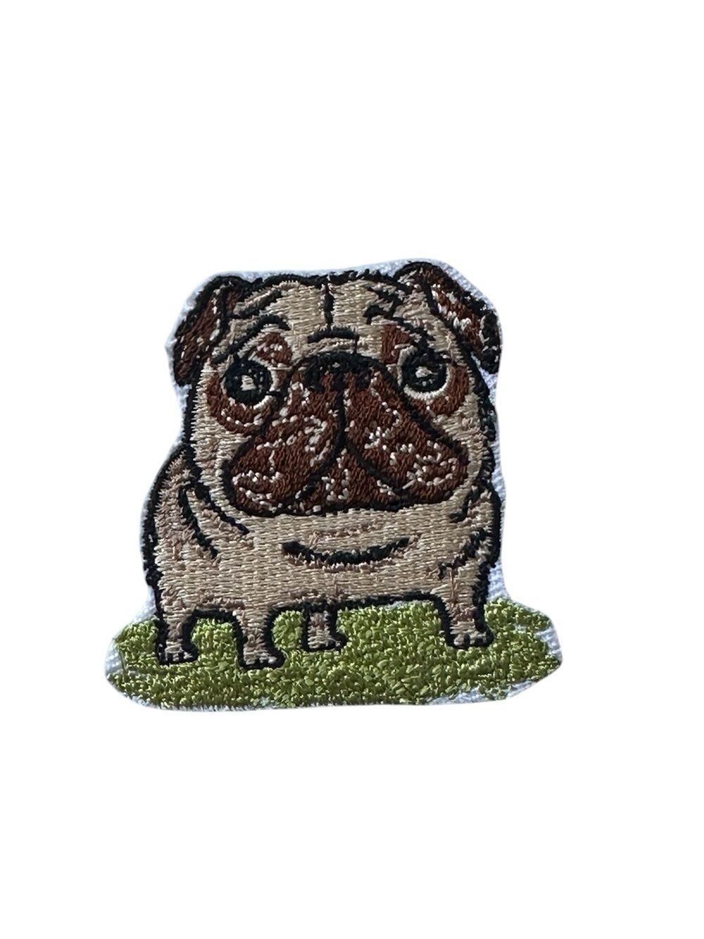 PugāSmall Embroidered Iron On Dog Patch